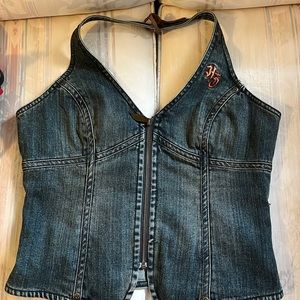 Denim Harley Davidson Halter Top